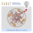 thumbnail image 3 of TICOZE 20 Inch Matte White Fabric Farmhouse Bladeless Ceiling Fan with Light and Remote Control 6 Speed Reversible DC Motor for Living Room, Bedroom, Kitchen（NOT Included Bulbs）, 3 of 14