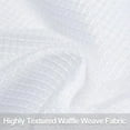 thumbnail image 5 of CAROMIO Waffle Woven Textured Short Cafe Curtains Light Filtering for Kitchen, White, Two Panels,30"W x 36"L, 5 of 7