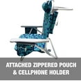 thumbnail image 6 of Bliss Hammocks BBC-350-BF | Folding Beach Chair | 5 Reclining Positions | Detachable Cooler Bag | Blue Flower, 6 of 7