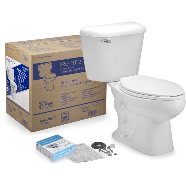 Mansfield 135Ctk ProFit 1.6 Gpf TwoPiece Elongated Toilet Complete