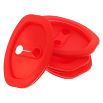 Masteelf 4 Pcs Car Door Lock Protective Cover 9.50X7.00X1.30CM Red