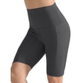 thumbnail image 6 of NELEUS Womens 9" Bike Compression Short High Waist for Yoga Workout with Big Pockets 3 Pack,Black+Gray+Navy Blue,US Size L, 6 of 8