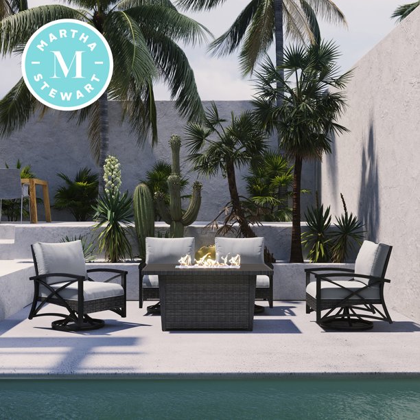 Martha Stewart Lakeside 5 Piece Aluminum Frame Patio Set With Gray Olefin Cushions By Ove Decors Com - Martha Stewart Patio Dining Set Cushions Martha Stewart Lakeside 5 Piece Aluminum Frame Patio Set With Gray Olefin Cushions By Ove Decors Com - Martha Stewart Patio Dining Set Cushions