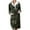 Green, variant on Plush Robes for Women Women's Fleece Plush Robe Long Warm Plush Bathrobe Loungewear Jacket Printed Comfort Robe Women's Robes
