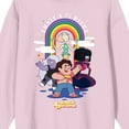 thumbnail image 2 of Steven Universe Amate A Ti Mismo Crew Neck Long Sleeve Cradle Pink Adult Sweatshirt-Small, 2 of 2