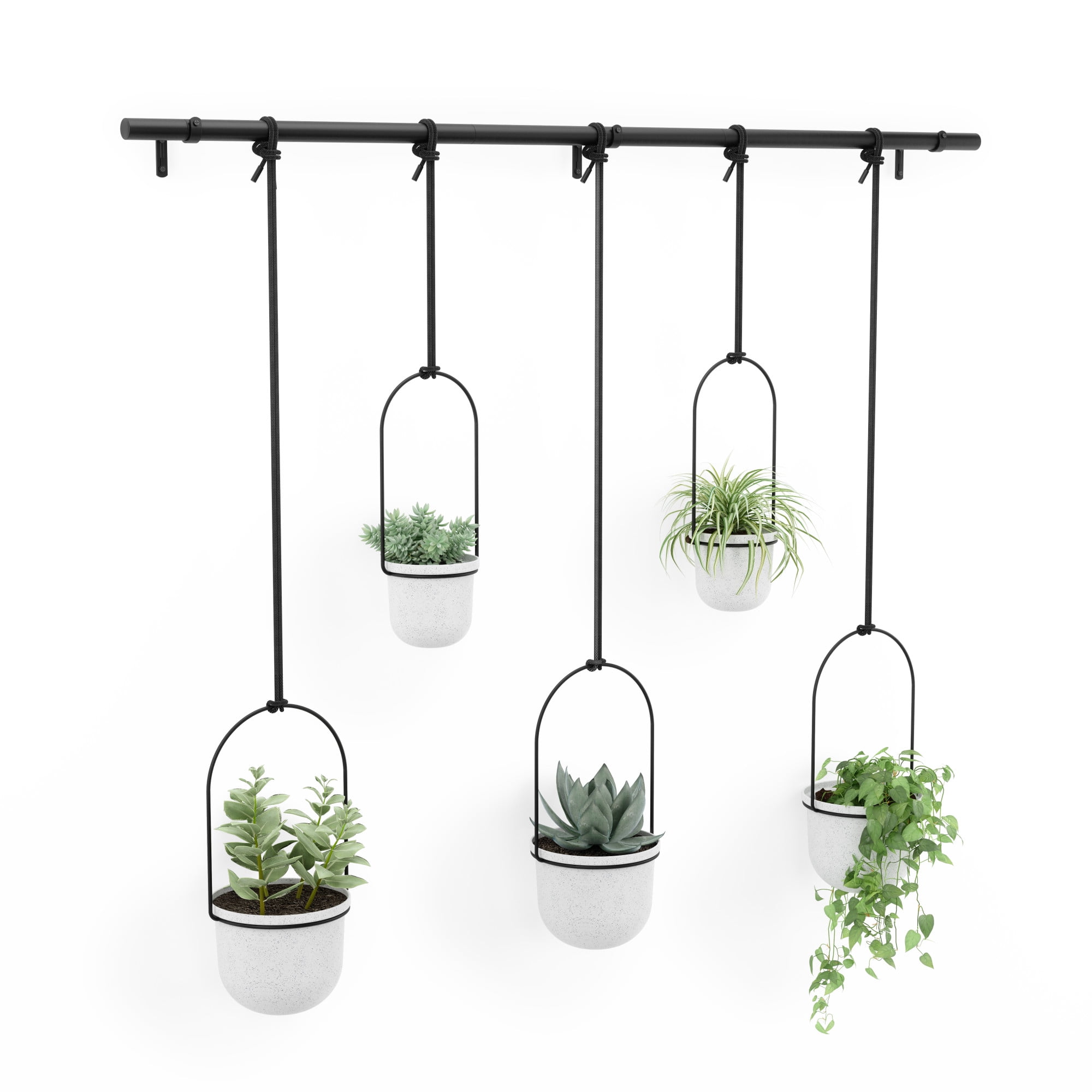 Umbra Triflora Hanging Planter Set of 5 White