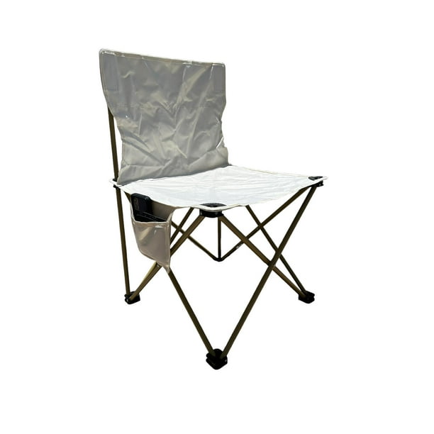 Silla Plegable de Playa Campamento Jardin con Bolsa blanco