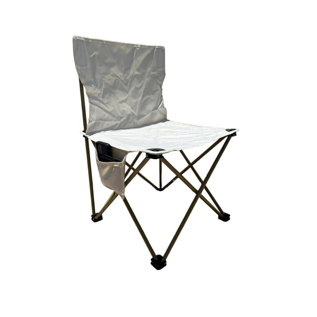 Silla Plegable de Playa Campamento Jardin con Bolsa blanco