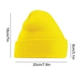 thumbnail image 2 of Unisex Knitted Beanie Hat Stretchable Warm Winter Cap for Outdoor Activities - Solid Color Versatile Matching(Yellow), 2 of 3