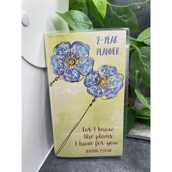 2 Yr Pocket Planner 2025-2026 Calendar Scripture Bible Verse Christian Jer.29:11