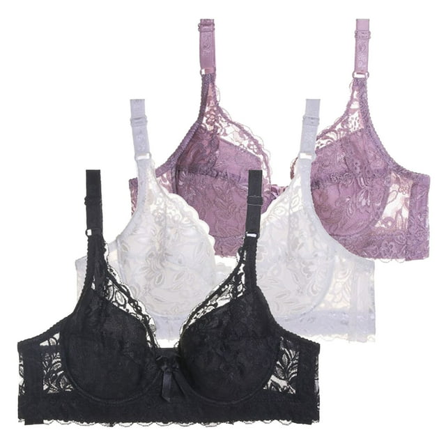 Kcodviy Pack of 3 Women Womens Sports Bra Bras with Underwire Push Womens Bras Comfortable Packs Up Bra Set Women Bras for Women Packs Bustier Sports Bra Training Women S Sports Bras Bra