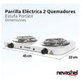 thumbnail image 2 of Parrilla Electrica Dos Quemadores Doble Termostato Estufa Nevashel Nevashel PEISP-2021, 2 of 5