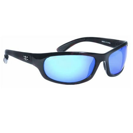 Tortoise Polarized Mirror - Calcutta Steelhead Sunglasses, Tortoise Frame, Blue Mirror Lens Polarized
