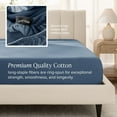 thumbnail image 3 of Bare Home 100% Organic Cotton Fitted Sheet - Sateen Weave - 400 Thread Count - Twin, Bering Sea, 3 of 9