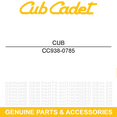 thumbnail image 2 of CUB CADET 938-0785 Spacer LT LTX 1040 1042 1045 1046 1050 i1042 ZTT42 1800 1600, 2 of 5