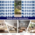 thumbnail image 5 of DriftAway Semi Sheer Buffalo Plaid Check Curtains Rod Pocket Checkered Curtains Farmhouse Window Navy and White Curtains for Living Room, Bedroom, 4 Panels Curtain, 52" x 84", 5 of 9