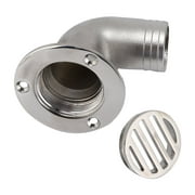 90 Degree Deck Drain Scupper 1.5in OD 316 Stainless Steel Plumbing Fittings for Marine Boat Yacht