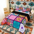 thumbnail image 2 of Erosebridal Colorful Mandala Full Size Comforter Sets for Girls, Bohemian Plaid Bedding Sets, Black Reversible 3 Pieces, 1 Comforter and 2 Pillowcases, 2 of 6