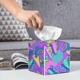 thumbnail image 6 of Sikiie Disco Roller Skates Leather Tissue Box Cover Square, tissue box holder, Tissue Box with Bottom Belt-5.2”x5.2”x5.2”, 6 of 7