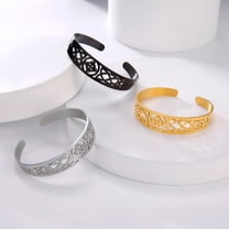 Electroplated Witch Knot Hollow 304 Stainless Steel Bracelet