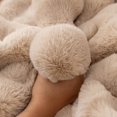 thumbnail image 3 of Thick Rabbit Plush Sofa Covers,Non Slip Faux Fur Sofa Cover for L Shape Sectional Sofa Slipcover, Furniture Protector Fluffy Slipcovers for Living Room (Brown,70 * 120cm/27.5 * 47.2in), 3 of 6