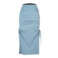 thumbnail image 1 of Vedolay Womens Skirts for Women Vintage Knee Length Flare Floral A Line Pleated Skirt,Light Blue M, 1 of 5