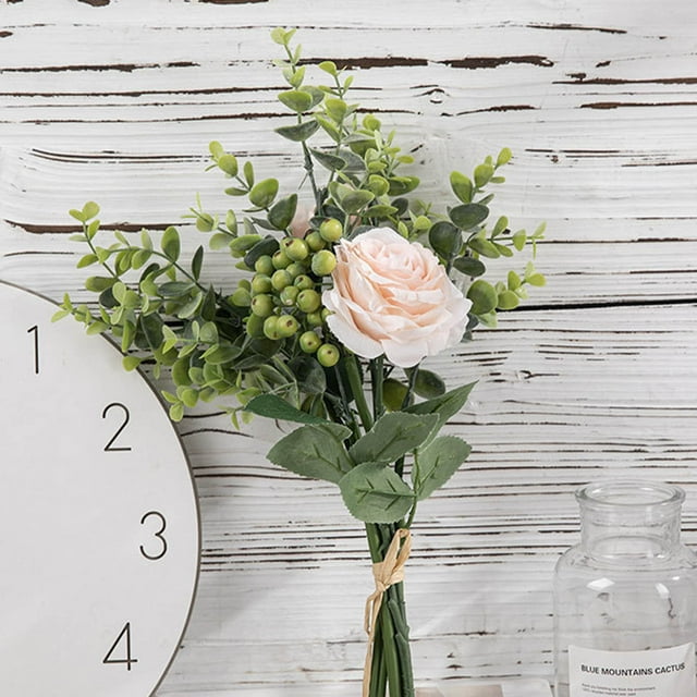 Xihbxyly Rosa Artificial, Flor Decorativa Realista, Ramo de Mano de Colores Vibrantes, Elegante Centro de Mesa para Bodas, Ideal para El Hogar, La Oficina y El Jardín, Ideal para Eventos, Tamaño de 3