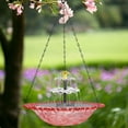 thumbnail image 3 of Rewenti Bloom Outdoor Garden Floating Hanging Solar Bird Feeder Birdbath Fountain Water Feature, 3 of 5