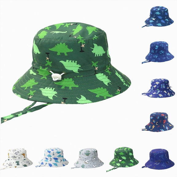 Quealent Baby Toddler Sun Hat,Boys Girls Bucket Hat for Kids UPF 50  Sun Protective Child Summer Beach Hats 5-8 Years