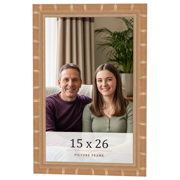 15x26 Frame Gold Real Wood Picture Frame Width 1.5 inches | Interior Frame Depth 0.5 inches |