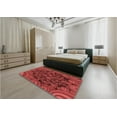 thumbnail image 5 of Ahgly Company Machine Washable Indoor Round Transitional Cranberry Red Area Rugs, 5' Round, 5 of 7