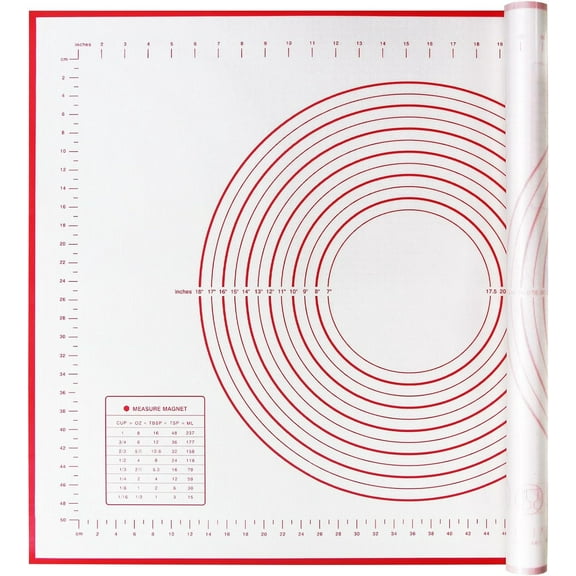 Large Silicone Baking Mat, 32" x 24" Pastry Mat Baking Mats Silicone for Rolling Out Dough Non Slip, Dough Mat Pie Crust Rolling Mat Fondant Mat Oven Liner with Measurement