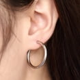 thumbnail image 2 of Stainless Steel Endless Small Hoop Earrings Diameter 0.9 Inch, 2 of 6