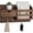 Brown, variant on Wall Mount Key Holder with Mail Organizer, 100% Paulownia Wood, 7 Metal Hooks, Storage Drawer, Entryway Home Decor (Brown)