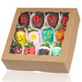 thumbnail image 1 of Cajas para panadería TEMLQPACK, 25 unidades, color marrón con ventana, 23 x 23 x 6 cm, lq992.5zs25, 1 of 7