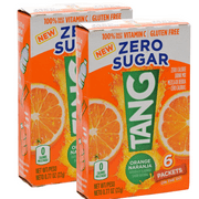 Tang Orange On-The-Go Powdered Drink Mix Zero Sugar Low-Calorie and Non-Carbonated Water Enhancer Easy and Convenient to Prepare Fruity Naranja Juice Beverages 6ct per Box 2 Pack Total of 12 Servings