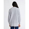 thumbnail image 3 of Free Assembly Women's Oversized Cable Cardigan Sweater with Long Sleeves, Midweight, Sizes XS-XXL, 3 of 5