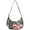 Black-99, variant on Hobo Shoulder Bag for Women – Comfortable Wear, Rustic Romantic Rose and Peony Pattern, Retro Floral and Skull Print, Boho Floral and Bee Artwork