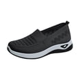 thumbnail image 2 of YOUYEDIAN Womens Orthopedic Shoes Arch Support Golf Shoes Wide Slip on Non Slip Business Casual Shoes Knitted Mesh Stretch Soft 2026 New Orthopedic Shoes (Black), 2 of 7