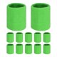 thumbnail image 1 of Uxcell 12PCS Bandas de sudor deportivas, muñequeras de algodón absorbentes para entrenamiento/baloncesto/correr [Verde fruta, 8cm de ancho], 1 of 7