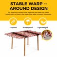 thumbnail image 4 of Red Black Boho Table Cloths for 4 Foot Rectangle Tables, Vintage Abstract Art Ethnic Tribe Patio Waterproof Elastic Fitted Tablecloths, Washable Rectangular Table Cover for Camping, 4 of 8