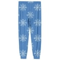 thumbnail image 6 of Wutalume Men's Drawstring Pocket Cuffed Casual Pants with Christmas Print, Soft Home Sleep Pants for Lounge, Holiday Wear, and Comfortable Relaxation,Sky Blue XL, 6 of 7