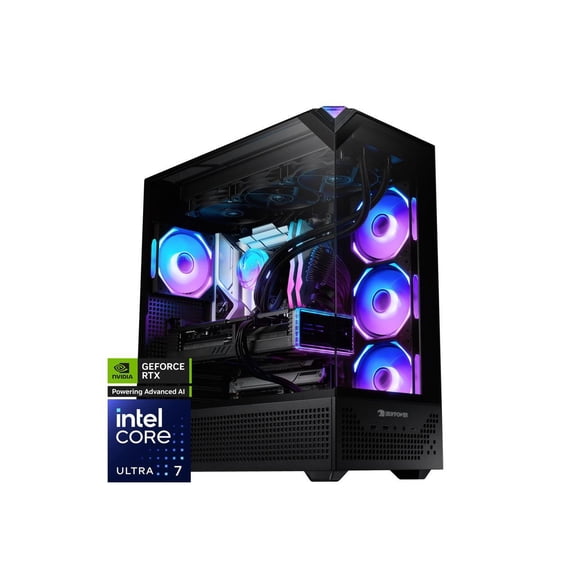 Pre-Owned iBUYPOWER Element 9 Pro Black Gaming PC Desktop - Intel Core Ultra 7 265KF - NVIDIA GeForce RTX 5070Ti 16GB - 32GB DDR5 RGB - 2TB NVMe SSD - EPBI7N57T01