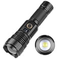 thumbnail image 1 of BeesClover Extérieur LED Flashlight Ip67 Étanche Puissant Affichage Numérique Zoom Type-c USB Rechargeable Lampe de Travail Xhp70, 1 of 8