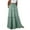 Z001_Green, variant on Women's Western Print Maxi Skirts Elastic High Waist Pleated A-Line Flowy Tiered Swing Midi Skirts with Pockets
