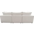 thumbnail image 6 of Diamond Sofa IVY2SC1ACWH Ivy Modular Sofa with Faux Shearling & Feather Down Seating, White - 3 Piece, 6 of 7