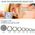 thumbnail image 6 of Suplight Silver Hoop Earrings for Women Men 8/10/12/14/16/18/20MM Small Huggie Hypoallergenic Nickel Free Christmas Jewelry Gift, 6 of 7