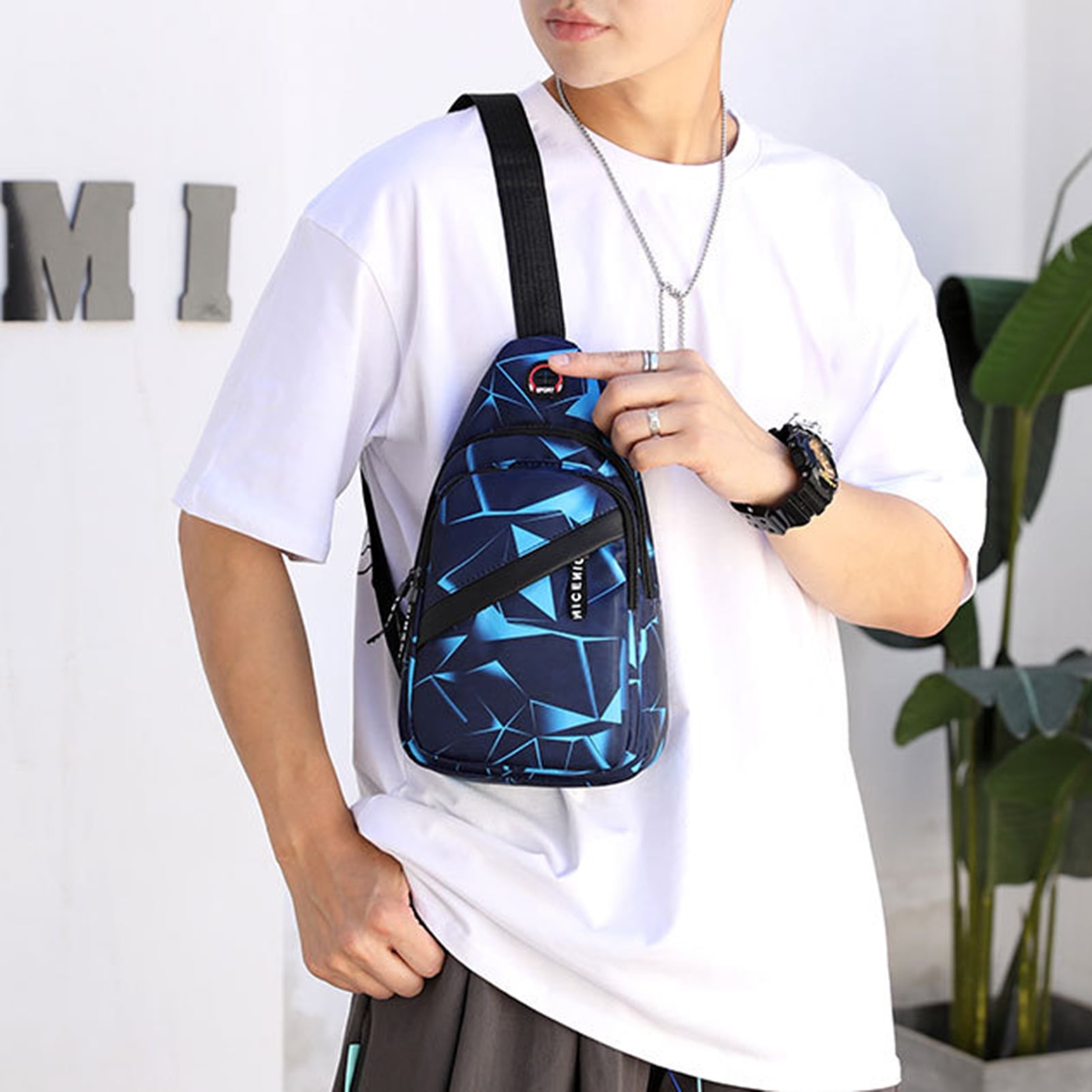 BESTHUA Nylon Sling Shoulder Bag Crossbody Chest Bags