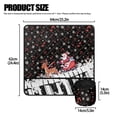 thumbnail image 5 of HELLHERO Santa Claus and The Piano Sewing Machine Mats Travelling Protective Mat Sewing Machine Table Pad for Wife Mom Family Present, Fall, 5 of 5