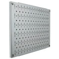 thumbnail image 2 of Pegboard Wall Organizer Tiles - Wall Control Modular Galvanized Steel Pegboard Tiling Set - Four 12-Inch Tall x 16-Inch Wide Peg Board Panel Wall Storage Tiles - Easy to Install (Metallic), 2 of 5
